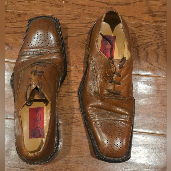 Ravello Leather Dress Shoes Size 10 Hand Made Leather Shoes Square Toe Ravello Men main image 3